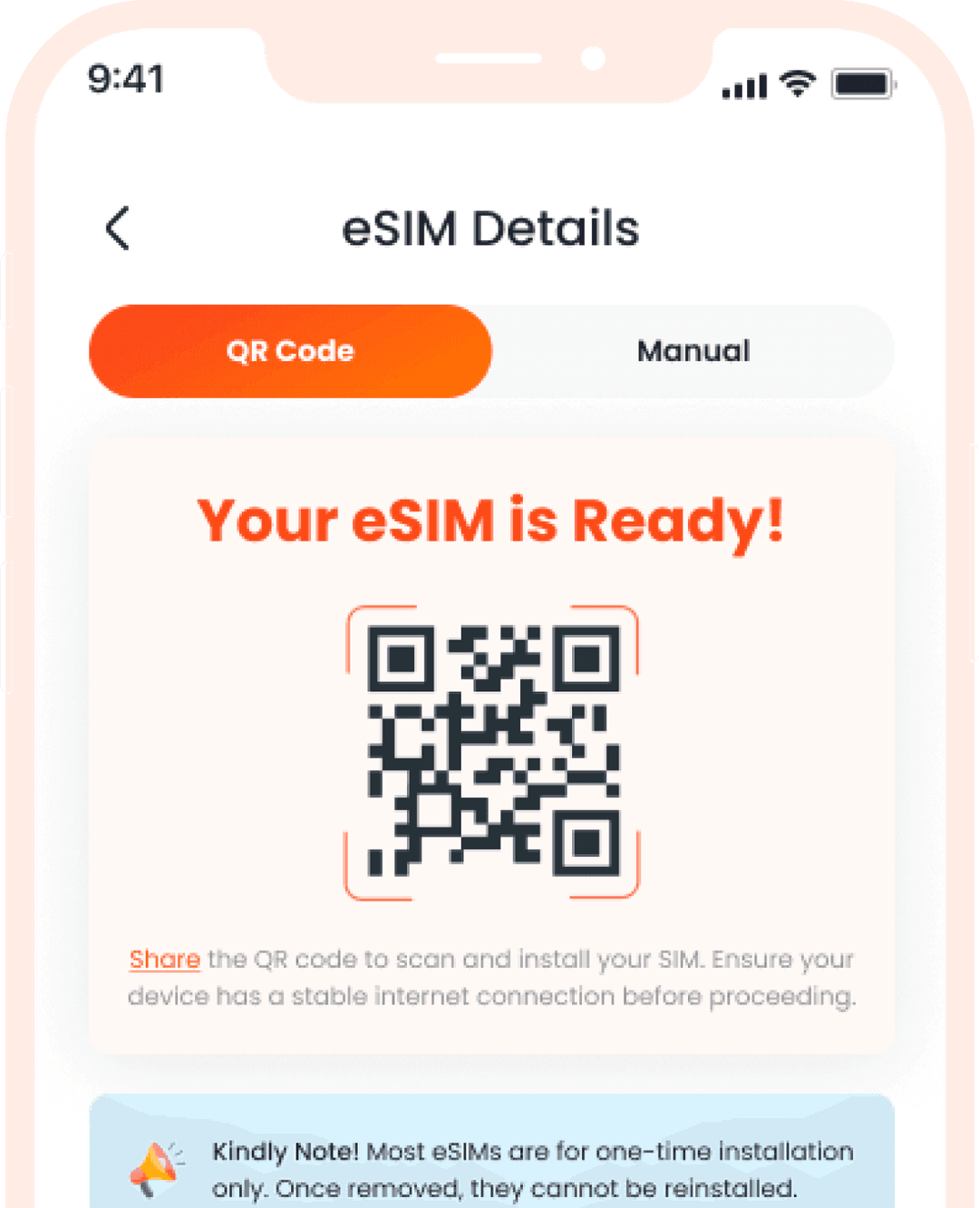 Install your eSIM